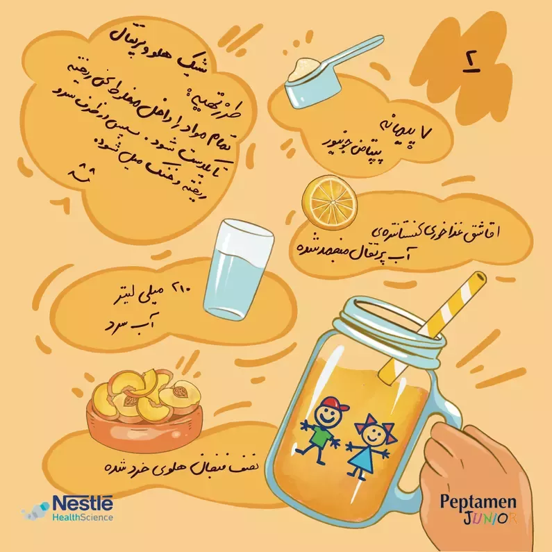 دستور تهیه با پپتامن جونیور - روش دوم