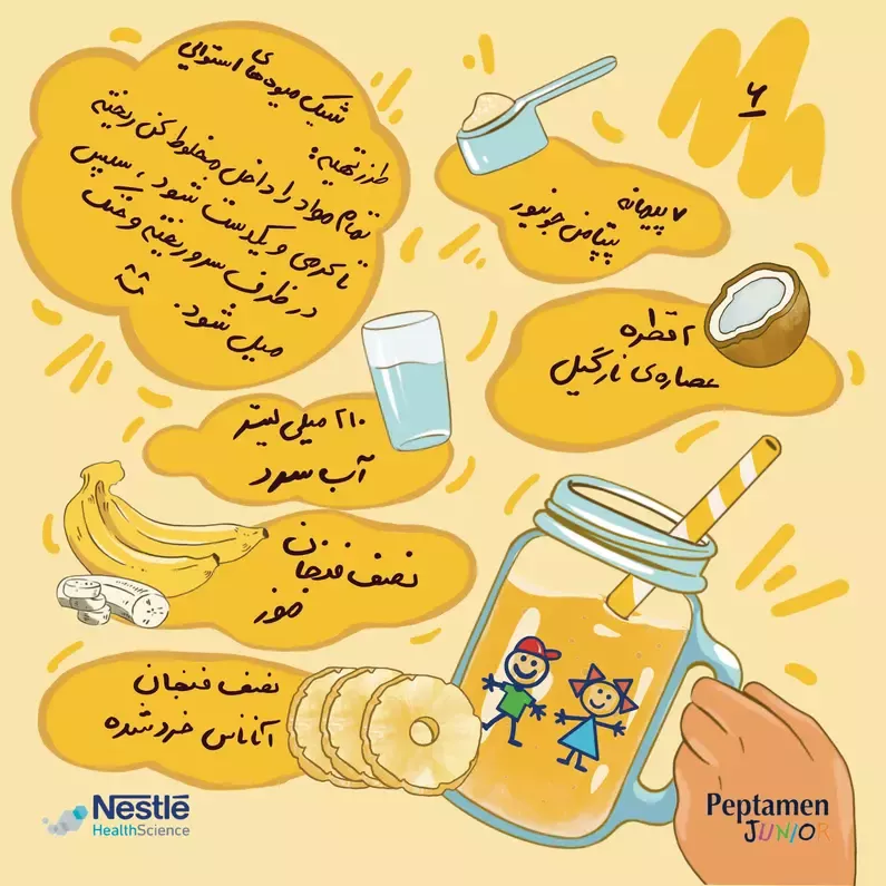 دستور تهیه با پپتامن جونیور - روش ششم