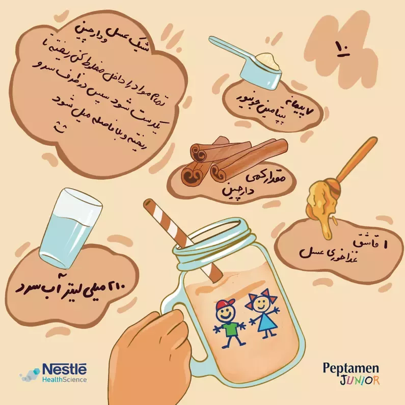 دستور تهیه با پپتامن جونیور - روش دهم